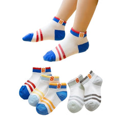 MOMISY 5 Pairs Baby Kids Girl Boys Tube Socks Toddlers Comfortable Ankel Length gifts (IN, Age, 3 Years, 5 Years, 2Striped8)