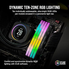 CORSAIR Vengeance RGB DDR5 RAM 48GB (2x24GB) 5200MHz CL38 Intel XMP iCUE Compatible Computer Memory - Black (CMH48GX5M2B5200C38)