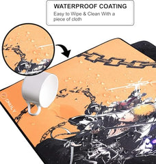 SMULY Gaming Mouse Pad, Large Desk Mat 58.5 x 28 cm, Extended Washable Mousepad, Desk Pad, 2mm Thick Non-Slip Rubber Base, Stitched Edges, Smooth Surface (Multicolour) β Red Hoodie Spider Design