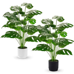 Der Rose 28" Fake Plants, Artificial Monstera Plants Indoor
