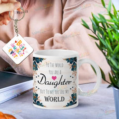 Gift for Daughter Birthday Special Birthday for Daughter Printed Cushion(12 inch X 12 inch with Filler with Keychian) Girls Pillow Daughters Day for Daughter and Girls AT-7