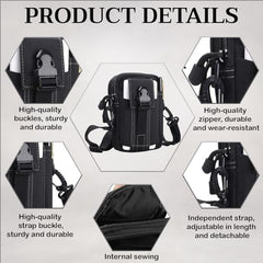 MOMISY Waist Bag, Fanny Pack, Chest Pouch for Men Women Boys Girls (Black, 17 * 11.5 * 5 cm)