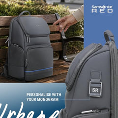 Samsonite Urbane | 16'Laptop Compartment| 25.6 L Volume| Multiple Compartment| Sleek Design |Work Backpack | Grey | 2 Years International Warranty