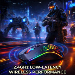 Ant Esports GM320 RGB Wired Gaming Mouse, 12800 DPI Optical Sensor, 8 Programmable Buttons with Rapid Fire, Ergonomic Design, RGB Lighting, Braided Cable, USB Gaming Mouse for PC, Laptop (Black)