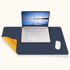 SYGA Desk Pad Protector Waterproof PU Desk Mat Blotters on Desktop Laptop Computer Gaming Keyboard Mouse Pad Non-Slip Desk Writing Mat Cover for Office & Home 90CM * 45CM Blue & Yellow