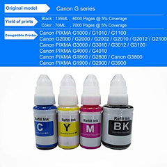 R C Print Compatible Refill Ink Bottles for Canon G Series Printer PIXMA G1000 G1010 G2000 G2002 G2010 G2012 G3000 G3010 G3012 G4000 G4010 (2 Black Bottles 70ML Each, Black)