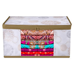 Kuber Industries Clothes Organizer For Wardrobe (Pack of 3 Each) 2-in-1 Combo Storage Organizer For Saree and Blouse - Dress Organizer For Wardrobe - Saree Covers With Zip (Maroon)