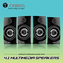 Tronica PS08 Premium Series 4.1 Digital 40W Bluetooth Home Theater System PenDrive FM Aux TV Compatible with All Function Remote