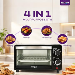 Milton Rapid Digital Air Fryer 4.2L|1450W|360° High Speed Air Circulation|Up to 90% Less Oil Usage|8 Preset Menus|Touch Control Panel & Digital Display|Auto Shut-Off|1 Year Warranty (Black)