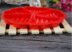 SYGA Heart-Shaped Silicone Waffle Mould for Cake, Cookie, Muffin Baking Tool, 6.5x0.6-inch (Red)