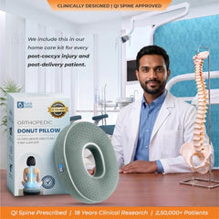 Donut Pillow for Tailbone Pain | 5-Year Warranty | Coccyx Cushion for Hemorrhoids, Piles, Fistula, Sciatica, Pregnancy Pain | Car Seat Cushion for Office Chair | Orthopedic Ring Pillow | Up to 100 Kgs
