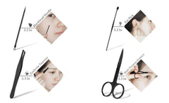 SYGA Tools Nail Cutter Manicure Pedicure Set Professional Fingernail Clipper Grooming Kit (Black) - Pack of 15