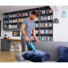 BLACK+DECKER WDC215WA-IN 7.2 V,10.8W Lithium-Ion Wet and Dry Cordless Dustbuster Handheld Vacuum Cleaner (Blue)-Charge Fully Before Using