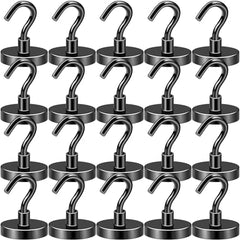 DIYMAG Magnetic Hooks 15pcs 30lbs Cruise Essentials 2026 Magnet Hook | Neodymium Heavy Duty Strong Magnets Hanging Ship Cabins Refrigerator Fridge Classroom Beach Vacation Kitchen Grills Home Tool
