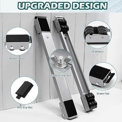 Universal Adjustable Furniture Washing Machine Stand with Wheels, Heavy Duty Appliance Roller Base, Anti-Slip, Anti-Vibration, Easy Move for Washer, Dryer & Fridge