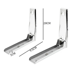 SYGA Microwave Hanger Bracket Stainless Steel Microwave Oven Wall Mounted Folding Holder Rack Bracket - Silver