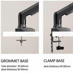 SYGA NB F80-FP Adjustable Laptop Monitor Mount, 10-17 Inches, Load Capacity 2-9KG, Gun Black