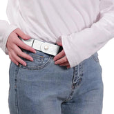 SYGA Jeans Belt Elastic Women's Punch-Free Decoration buckle Style Lazy Belt