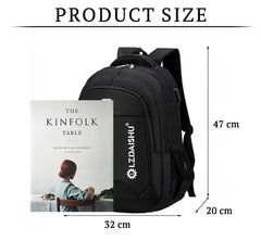 SYGA Men's Business Multifunctional Backpack, Large Capacity Waterproof Travel & Laptop Bag - Black