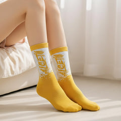 MOMISY Crew Socks for Men & Women Athletic Cotton Blend Socks 5-Pair (Multicolor)