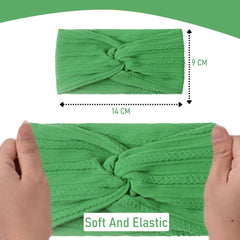 SYGA Baby Headband Nylon Soft Stretchable Bow Hairbands For Newborn Infant Toddler Kids 0-3 Year (Black)