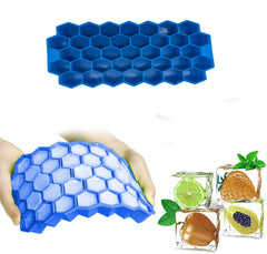 SYGA Soft Honeycomb Ice Cube Trays Silicone Flexible 37 Ice Cube Mould (Black)