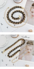 SYGA Pearl Waist Chain Belt Adjustable Decorative Belt Hollowed Tassel Waist Belts Suitable Size for Waist 26-40