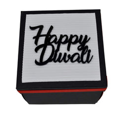 SYGA Set of 5 Pieces Happy Diwali Decorative Acrylic Craft Item (Black)