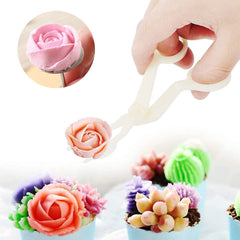 SYGA Cake Flower Nail and Scissor-Flower Lifters Set Icing Modeling Decorating Tool Safety Nail Piping Flower Scissors for Decor Baking Tools, Fondant Cake, Pastry, Restaurant Dessert Shop - 2 Pcs