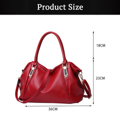 SYGA Women's Large Capacity Casual Crossbody Bag, One Shoulder Strap, Pu Leather Handbags(Burgundy)