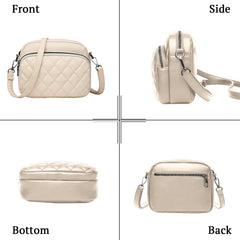 SYGA Women's Crossbody Bags,Single Shoulder Small Bags With Chex Design(Off-White)
