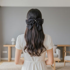 MOMISY Bow Shaped Hair Clip, Hair Accessories for Women and Girls (3LayerBow Black, Free)