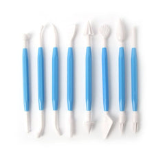 SYGA 8 Sticks of Cake Fondant Decoration, Carving Bone Tools (Colors May Vary)