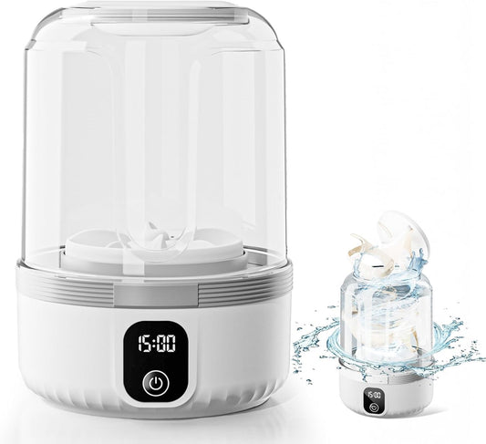 Mini Laundry Machine 1.5L Portable Laundry Machine and Spinner for Baby Clothes, Underwear, Socks; Ideal for Travel, Dorms, Camping