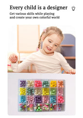 SYGA Beads for Kids Crafts Children's Jewelry Making Kit DIY Bracelets Necklace Hairband and Rings Craft Kits Birthday for 4, 5, 6, 7-Year-Old Little Girls-Multicolor (DIYBeadsSet-18)