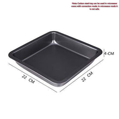 SYGA 1 Piece Heavy Duty Carbon Steel Square Bread Loaf Cake Mould Pan Tray for Baking Non Sticky Tin Teflon Coating-22 cm * 4cm