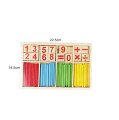 SYGA Baby Learning Wooen Multicolor Mathematical Stick Toy