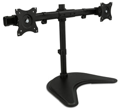 Mount-It MI-1781 Dual Monitor Desk Stand LCD Mount Adjustable Free Standing Two Computer LED Displays Stand 20 23 24 27 Inch Screen Sizes Black