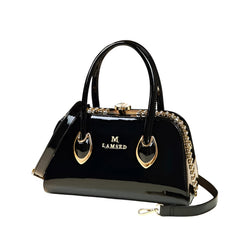 SYGA Women's Luxury Handbag | Diamond Lock & Chain Detail | Elegant Shoulder & Messenger Purse