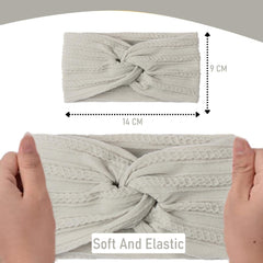 SYGA Baby Headband Nylon Soft Stretchable Bow Hairbands For Newborn Infant Toddler Kids 0-3 Year (Black)