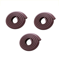 SYGA Pack of 3 Baby Safety Strip Furniture Edge Guard Cushion Corner Cover 2 Meter 6.5 feet Tape Infant Bump Protector (UShape_Brown)