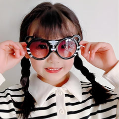 SYGA Children's Cute Tiger Shape Sunglasses with UV Protection Lense for Boys and Girl, Suitable for Age 3 to 8 Years - Black