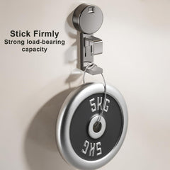 STANSY Bathroom Suction Holder Hook, No Drill Wall Mounted Storage Rack for Washbasin, Razor & Toothbrush Holder, Strong Vacuum Cup Organizer for Tile & Glass, Gray (1 Pc)