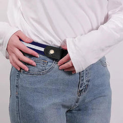 SYGA Jeans Belt Elastic Women's Punch-Free Decoration buckle Style Lazy Belt