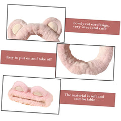 MOMISY Elastic Women's Lovely Hair Band Wash Face Spa Headband-Washable Facial Band Makeup Wrap Headbands Fits All Head Sizes (Pink, Free)