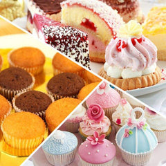 SYGA Set of 6 Small Rose Shape Silicone Muffin Cups Handmade Soap Molds Biscuit Chocolate Ice Mould(Random Color)
