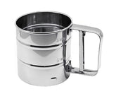 SYGA Baking Stainless Steel Shaker Sieve Cup Manual Flour Sifter with Measuring Scale Mark for Flour Icing Sugar
