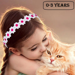 SYGA Baby Soft & Thin Headband Elastic & Stretchable Hairband for Newborns, Infants, Toddlers, and Kids 0-3 Years (Black)