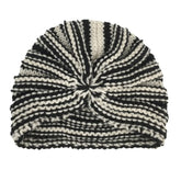 SYGA Autumn and Winter Products European and American Infant Baby Warm Knit Cap Baby Stripe Woolen Hat (BlackNWhite)0-4 Years