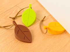 SYGA 12 Pcs Silicone Leaf Shape Home Office Door Stop Stoppers Block Wedge Doorstops (Random Color)